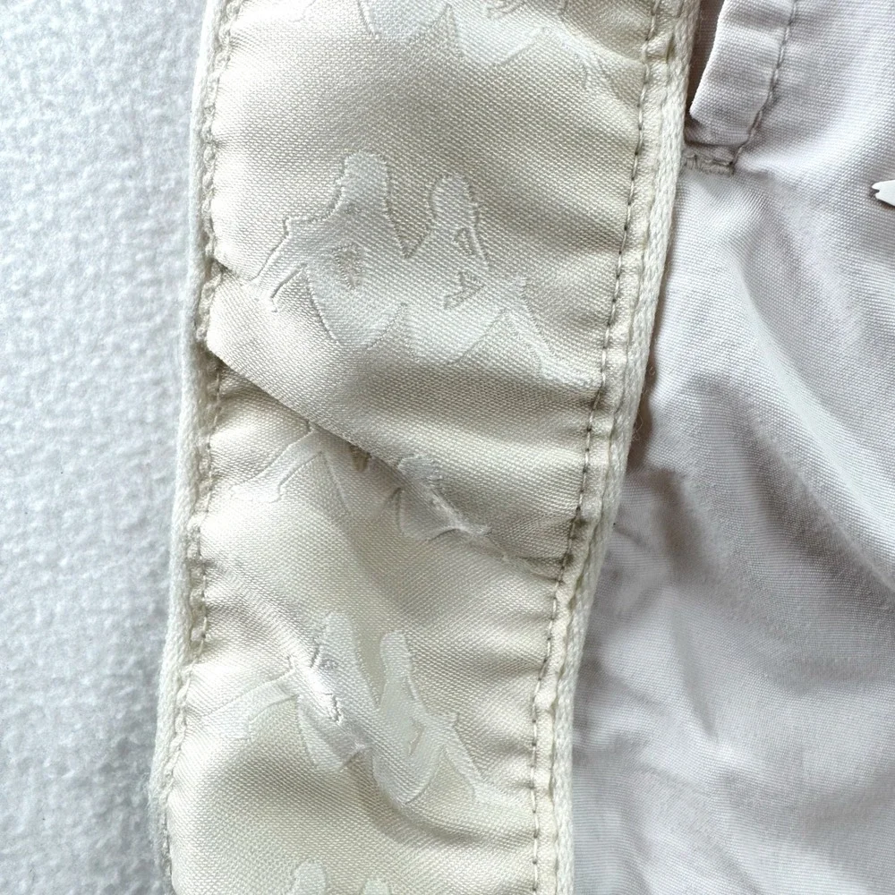 Kappa Swim Trunks Mens Size Large Off-White Cream Logo Taping Retro Sport Shorts